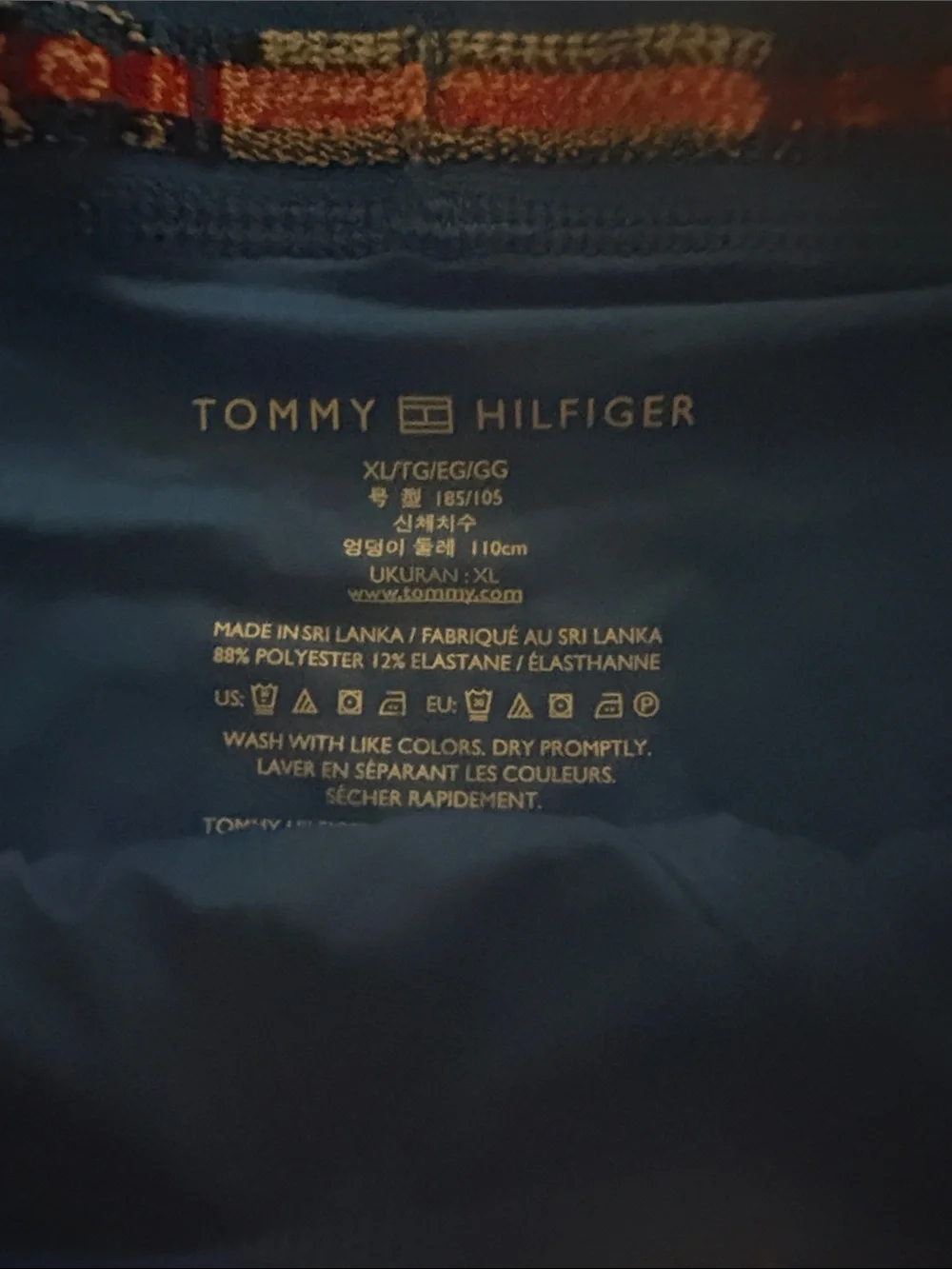 Tommy Hilfiger Bright Blue Performance Boxer Briefs with Logo Waistband